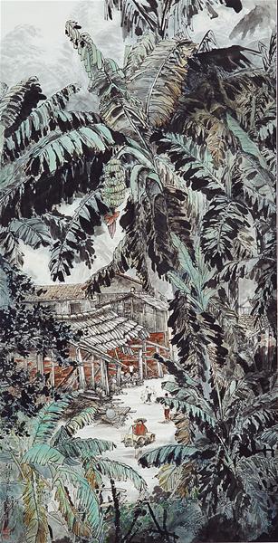 蕭惠禎 閒話桑麻 225×90cm 1996