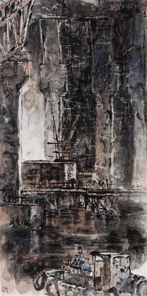 羅景中 華江穚秋色 210×130.5cm  1996