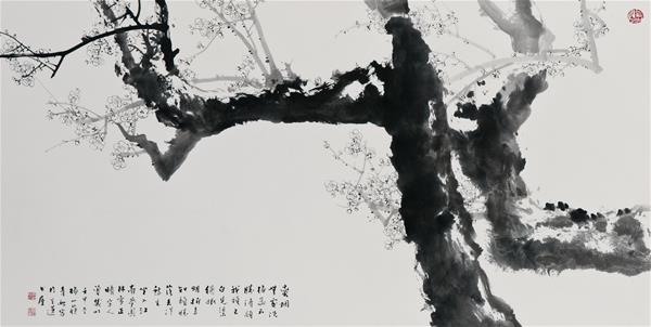 蔣青融 梅花 68×135.5cm 1992