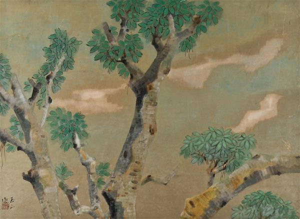 林玉山 綠意 66×91cm  約1960