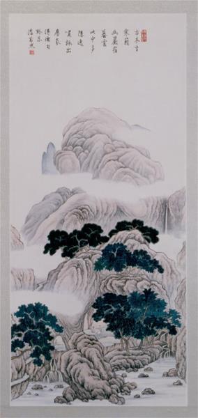 潘盛熙 古木生寒籟82×37cm 1994