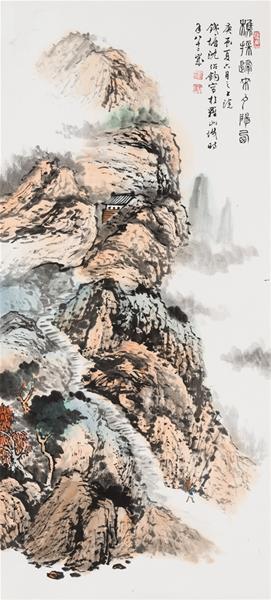 沈紹鈞 樵採歸來夕陽西 100×46cm 2000