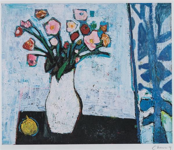 張義雄 花 41.5×34cm 1994